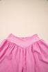 Solid Crossed Waist Tiered Flowy Casual Shorts