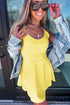 Solid Daring Back Cutout Active Athletic Mini Dress