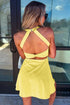 Solid Daring Back Cutout Active Athletic Mini Dress