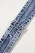 Solid Denim Bib Wide Leg Pocket Jumpsuit