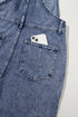 Solid Denim Bib Wide Leg Pocket Jumpsuit