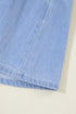 Solid Denim Chambray Puff Sleeve Tiered Ruffled Mini Dress