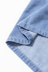 Solid Denim Deep V Neck Cut Out Maxi Dress
