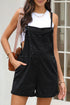 Solid Denim Grommet Tie Strap Casual Romper