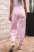 Solid Drawstring Elastic Waistband Casual Jogger Pants