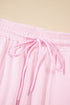 Solid Drawstring Elastic Waistband Casual Jogger Pants