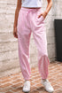 Solid Drawstring Elastic Waistband Casual Jogger Pants