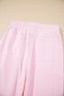 Solid Drawstring Elastic Waistband Casual Jogger Pants