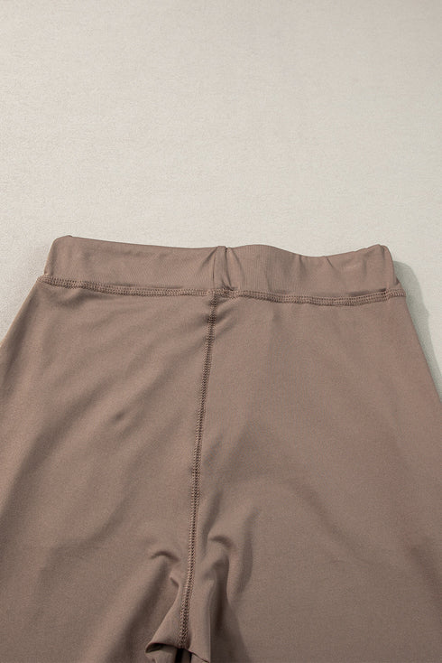 Solid Drawstring Elastic Waistband Pocketed Jogger Pants
