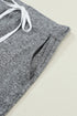 Solid Drawstring Elastic Waistband Pocketed Jogger Pants