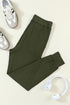 Solid Drawstring Elastic Waistband Pocketed Jogger Pants