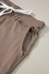 Solid Drawstring Elastic Waistband Pocketed Jogger Pants