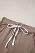 Solid Drawstring Elastic Waistband Pocketed Jogger Pants