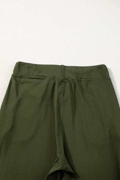 Solid Drawstring Elastic Waistband Pocketed Jogger Pants
