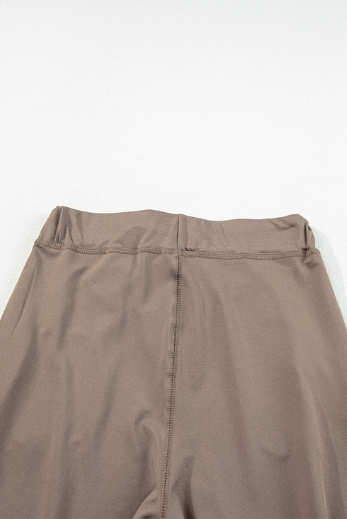 Solid Drawstring Elastic Waistband Pocketed Jogger Pants