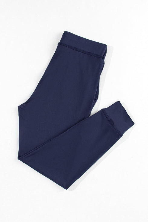 Solid Drawstring Elastic Waistband Pocketed Jogger Pants