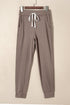 Solid Drawstring Elastic Waistband Pocketed Jogger Pants
