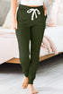 Solid Drawstring Elastic Waistband Pocketed Jogger Pants