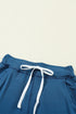 Solid Drawstring Elastic Waistband Pocketed Jogger Pants