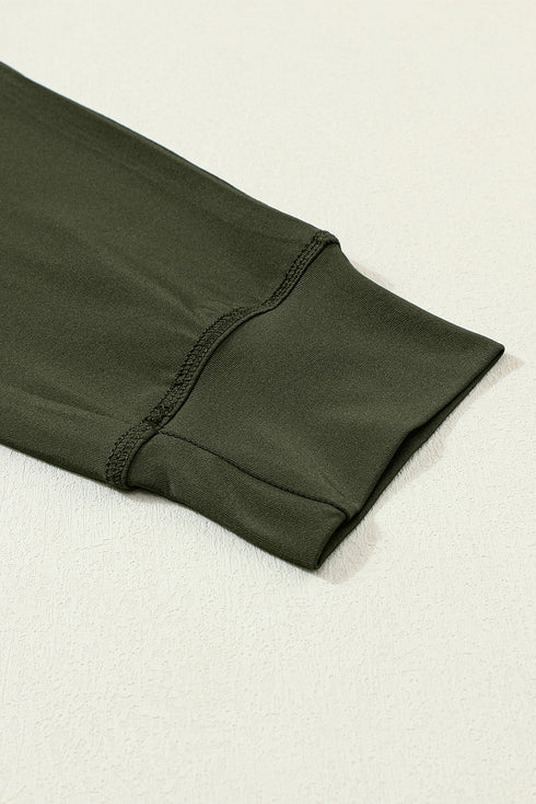 Solid Drawstring Elastic Waistband Pocketed Jogger Pants