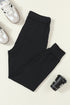 Solid Drawstring Elastic Waistband Pocketed Jogger Pants