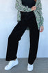 Solid Drawstring Waist Wide Leg Pants
