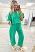 Solid Drop Shoulder Boxy Tee and Barrel Pant Set