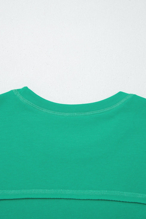 Solid Drop Shoulder Boxy Tee and Barrel Pant Set