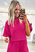 Solid Drop Shoulder Boxy Tee and Barrel Pant Set