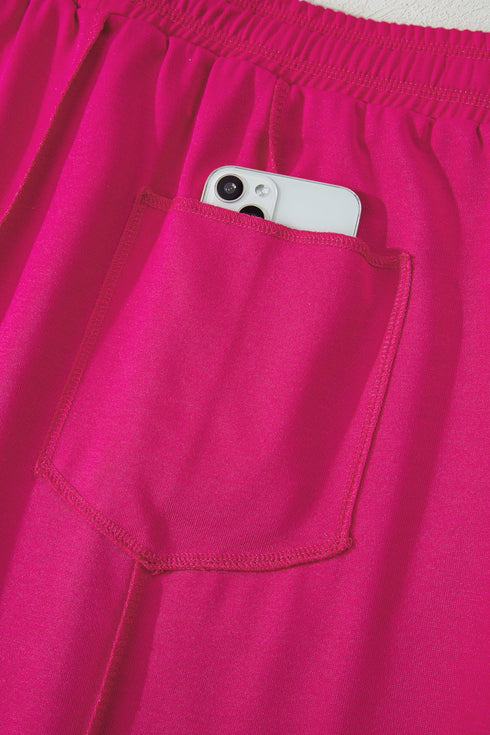 Solid Drop Shoulder Boxy Tee and Barrel Pant Set