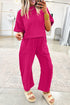 Solid Drop Shoulder Boxy Tee and Barrel Pant Set