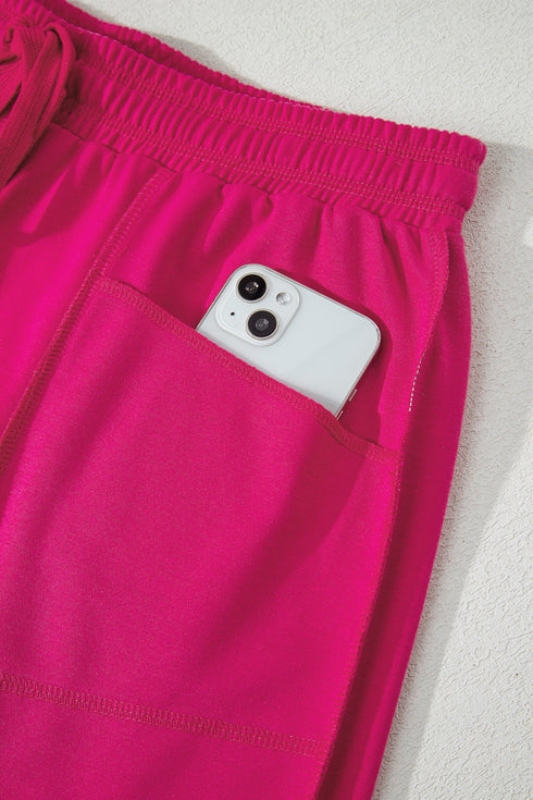 Solid Drop Shoulder Boxy Tee and Barrel Pant Set