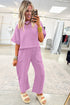 Solid Drop Shoulder Boxy Tee and Barrel Pant Set