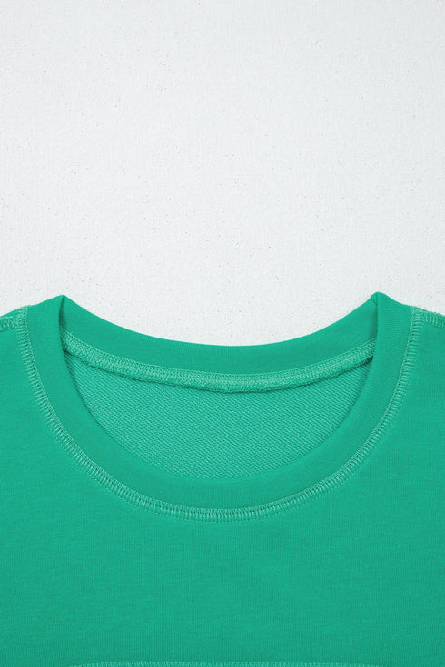 Solid Drop Shoulder Boxy Tee and Barrel Pant Set