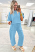Solid Drop Shoulder Boxy Tee and Barrel Pant Set
