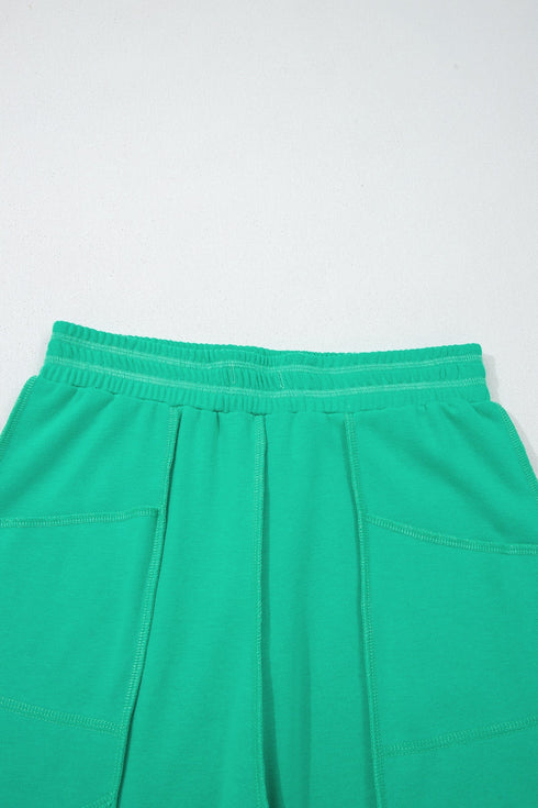 Solid Drop Shoulder Boxy Tee and Barrel Pant Set