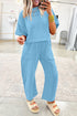 Solid Drop Shoulder Boxy Tee and Barrel Pant Set