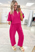 Solid Drop Shoulder Boxy Tee and Barrel Pant Set