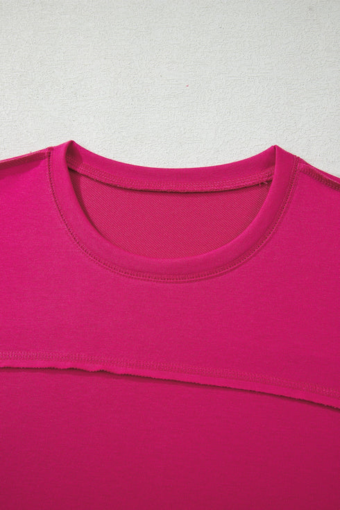 Solid Drop Shoulder Boxy Tee and Barrel Pant Set