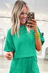 Solid Drop Shoulder Boxy Tee and Barrel Pant Set
