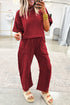 Solid Drop Shoulder Boxy Tee and Barrel Pant Set