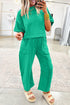 Solid Drop Shoulder Boxy Tee and Barrel Pant Set