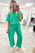 Solid Drop Shoulder Boxy Tee and Barrel Pant Set