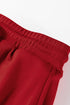 Solid Drop Shoulder Pullover Drawstring Mini Skirt Two Piece Dress