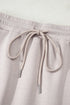 Solid Drop Shoulder Pullover Drawstring Mini Skirt Two Piece Dress