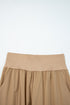 Solid Elastic High Waist Pocketed Cargo Jogger Pants