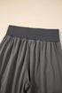 Solid Elastic High Waist Pocketed Cargo Jogger Pants