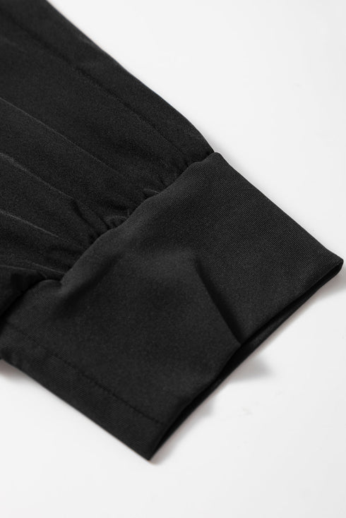 Solid Elastic High Waist Pocketed Cargo Jogger Pants