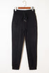 Solid Exposed Seam Detail Skinny Drawstring Jogger Pants