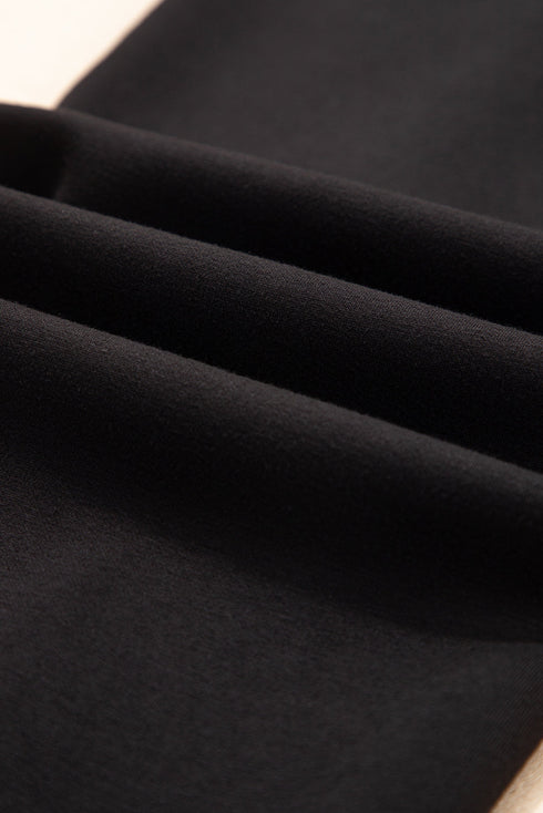 Solid Exposed Seam Detail Skinny Drawstring Jogger Pants